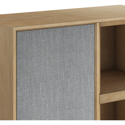 Loft Etagere Bookcase by A.R.T. Furniture in brown and natural maple. Made from poplar, rubberwood, figured maple, fabric in a modern style.