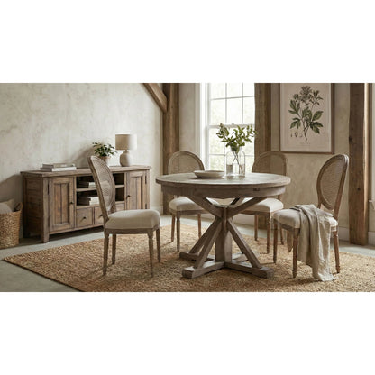 Irish Coast Round 47/63" Extension Dining Table by LH Imports in sundried. Made from unique in a traditional style.