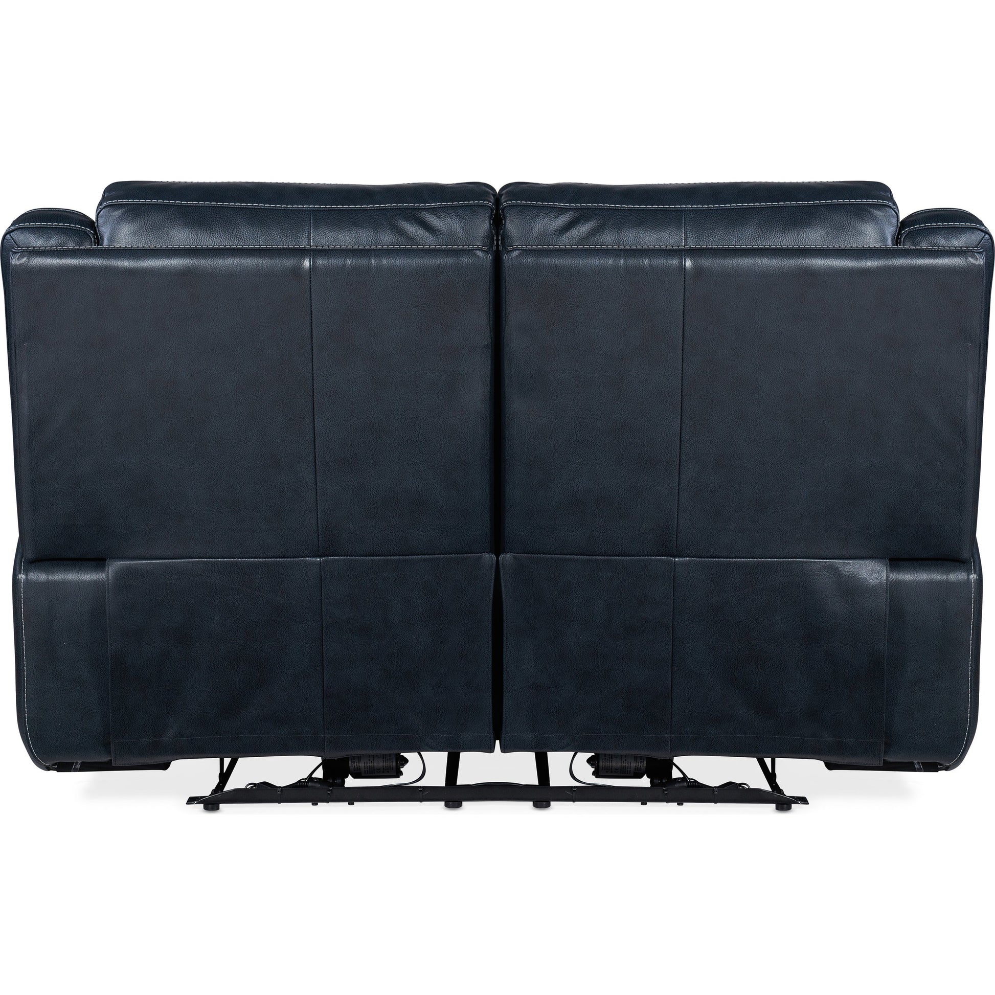 Montel Lay Flat Power Loveseat by Hooker Furniture in cosmos cobalt. Made from leather in a traditional style.