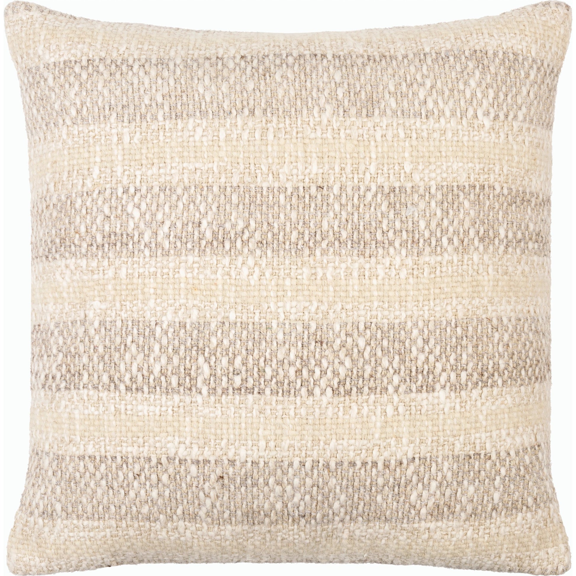 Nicki Accent Pillow - 534373 by Surya in ivory, taupe, sand, cream. Made from cotton, wool in a modern style.