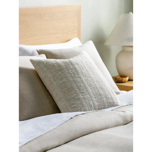 Nicki Accent Pillow - 534383 by Surya in pearl, off-white, white, ash. Made from cotton, linen in a modern style.
