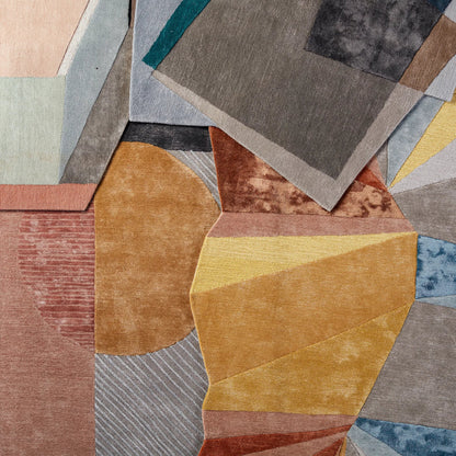 Iconic ICO01 Rug by Jaipur Living in multicolor, yellow. Made from 65% viscose 35% wool in a unique style.