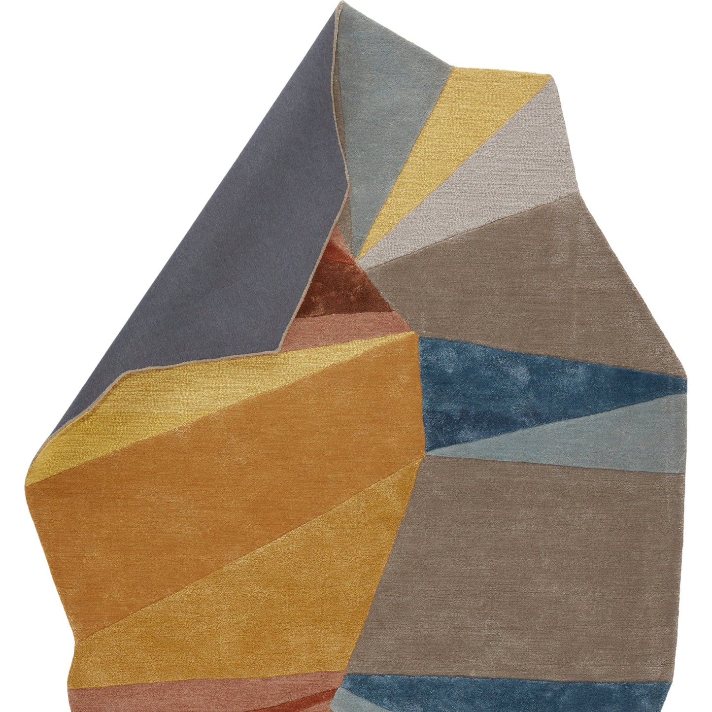 003 SI-1750737,SI-1750738,SI-1750739 | Closeup | Iconic ICO01 Rug by Jaipur Living in multicolor, yellow. Made from 65% viscose 35% wool in a unique style.