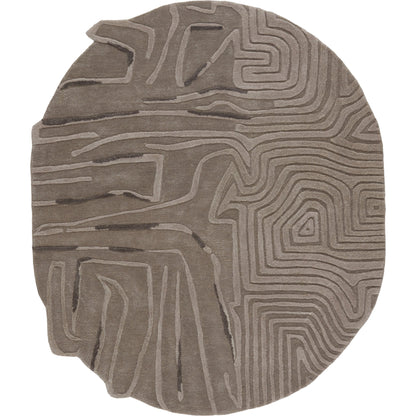 Iconic ICO07 Rug by Jaipur Living in gray. Made from 65% viscose 35% wool in a unique style.