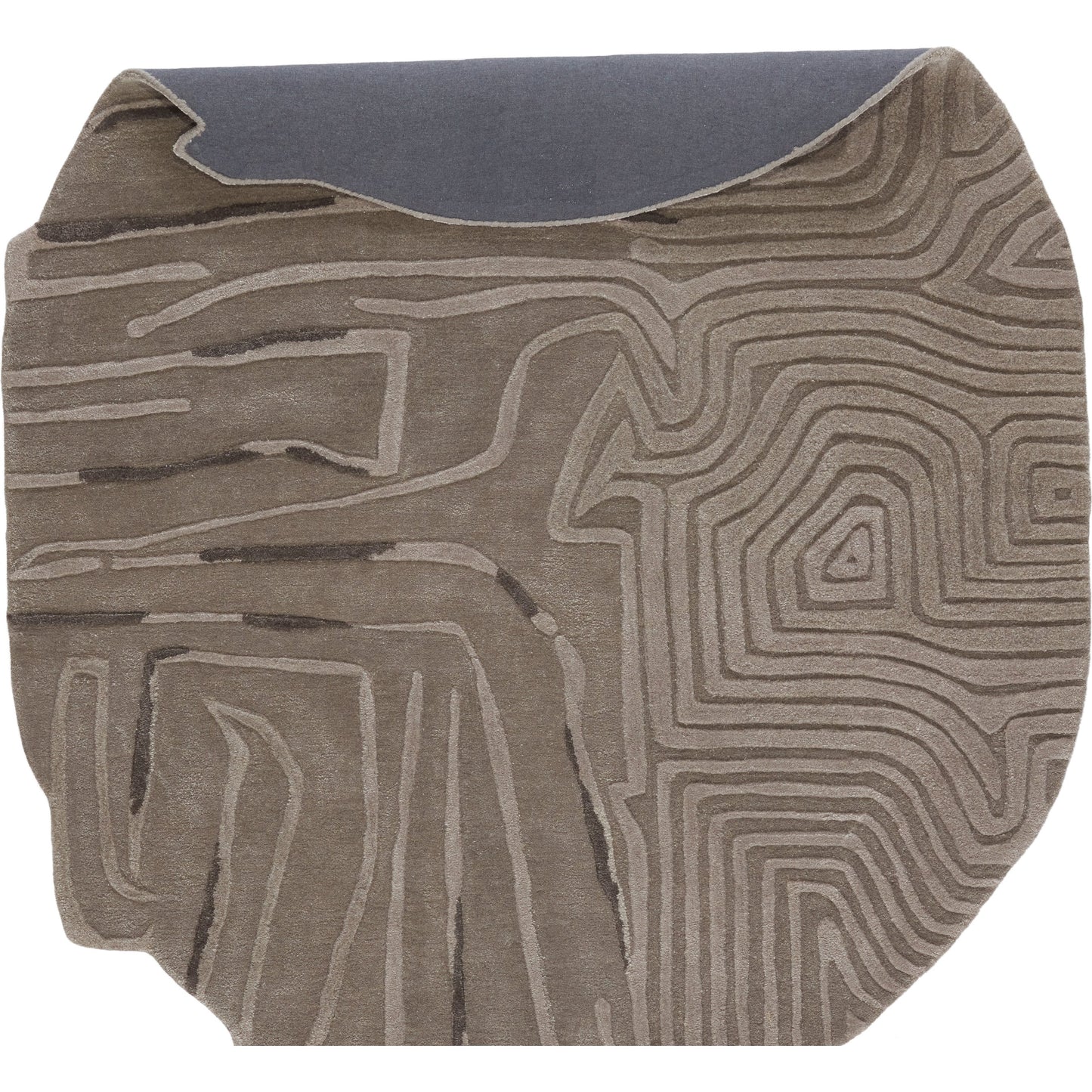 002 SI-1750581,SI-1750582,SI-1750583 | Closeup | Iconic ICO07 Rug by Jaipur Living in gray. Made from 65% viscose 35% wool in a unique style.