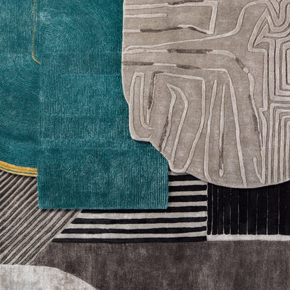 Iconic ICO07 Rug by Jaipur Living in gray. Made from 65% viscose 35% wool in a unique style.