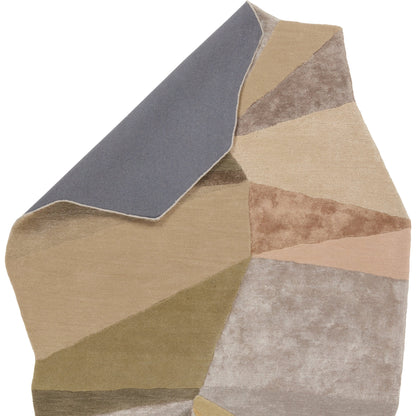 Iconic ICO14 Rug by Jaipur Living in tan, green. Made from 60% wool 40% viscose in a unique style.