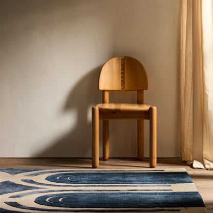 Iconic ICO16 Rug by Jaipur Living in navy, cream. Made from 60% viscose, 40% wool in a unique style.