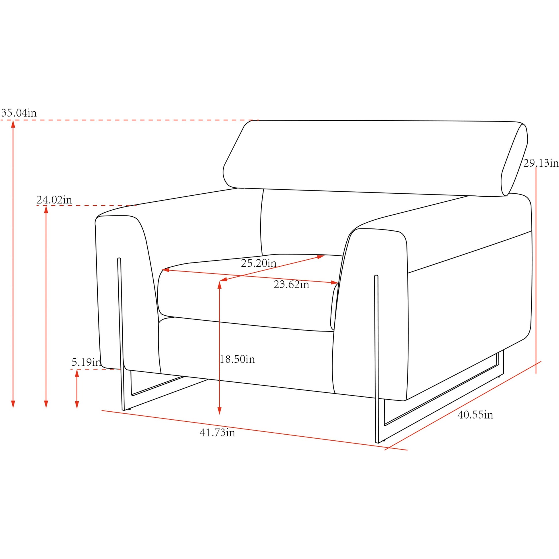 Serena Lounge Chair by Pasargad Home in silver. Made from polyester fabric in a modern style.