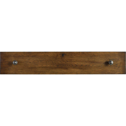 Archivist Bureau by Hooker Furniture in pecan. Made from pecky pecan veneers, felt in a cottage & farmhouse style.