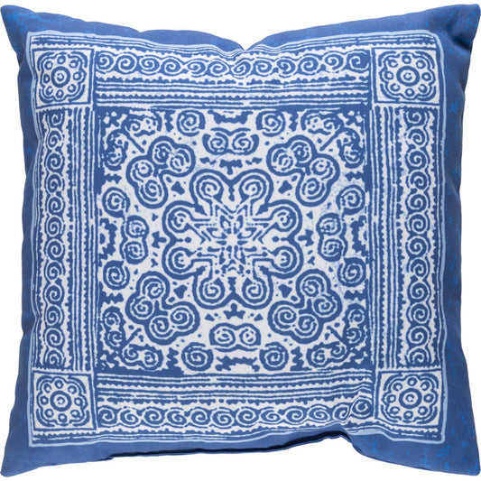 Indigo Blues Pillow - 37082 by Livabliss. Made from front: 100% polyester, back: 100% polyester in a eclectic & global style.