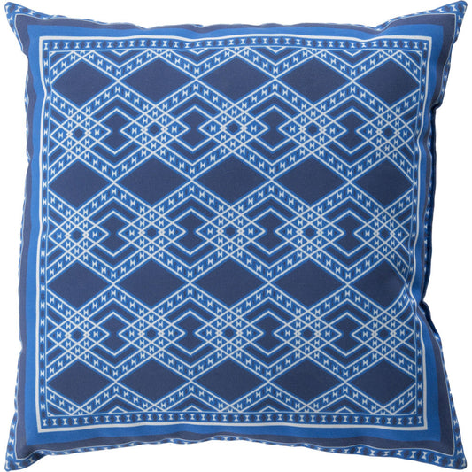Indigo Blues Pillow - 37082 by Livabliss. Made from front: 100% polyester, back: 100% polyester in a eclectic & global style.