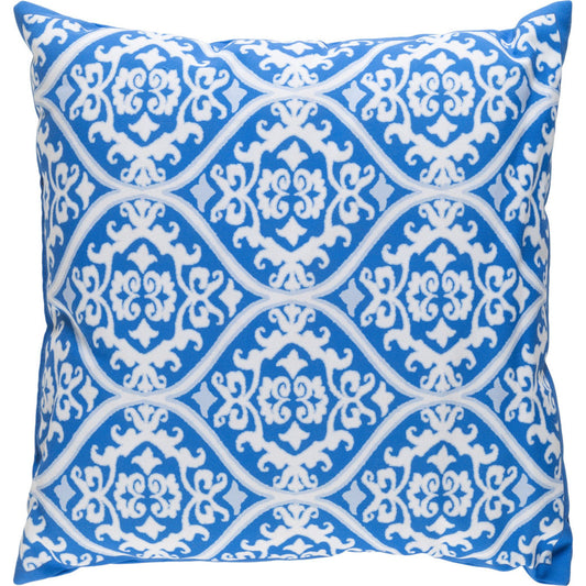 Indigo Blues Pillow - 37082 by Livabliss. Made from front: 100% polyester, back: 100% polyester in a eclectic & global style.
