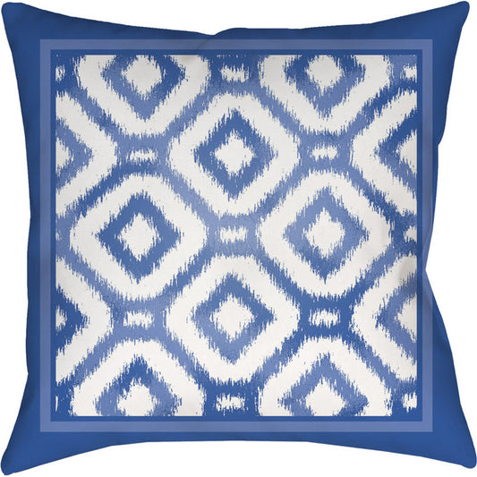Indigo Blues Pillow - 37082 by Livabliss. Made from front: 100% polyester, back: 100% polyester in a eclectic & global style.