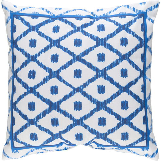 Indigo Blues Pillow - 37082 by Livabliss. Made from front: 100% polyester, back: 100% polyester in a eclectic & global style.