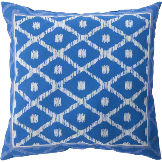 Indigo Blues Pillow - 37082 by Livabliss. Made from front: 100% polyester, back: 100% polyester in a eclectic & global style.