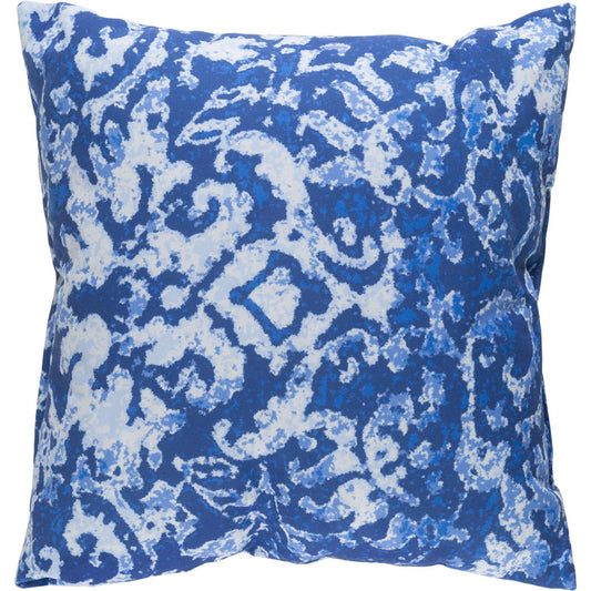 Indigo Blues Pillow - 37082 by Livabliss. Made from front: 100% polyester, back: 100% polyester in a eclectic & global style.