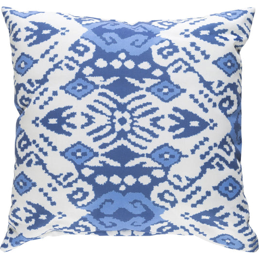 Indigo Blues Pillow - 37082 by Livabliss. Made from front: 100% polyester, back: 100% polyester in a eclectic & global style.