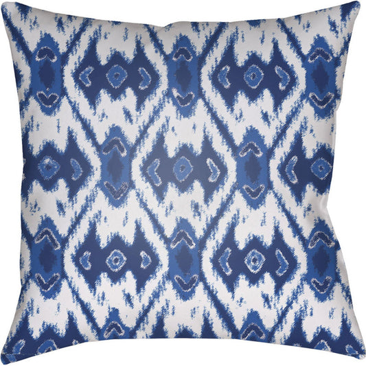 Indigo Blues Pillow - 37082 by Livabliss. Made from front: 100% polyester, back: 100% polyester in a eclectic & global style.