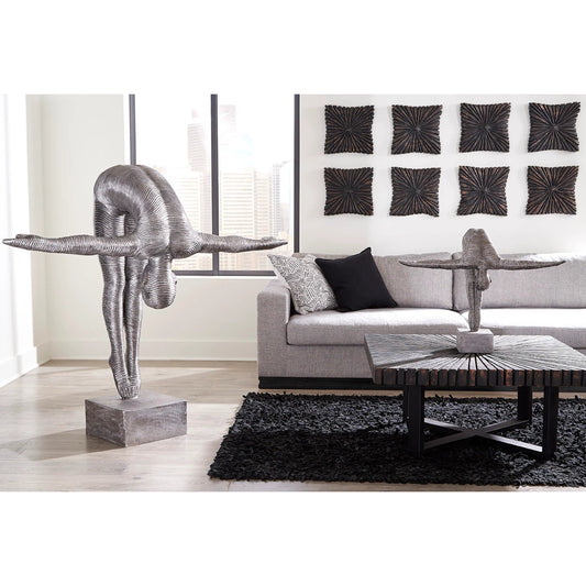 Diving Sculpture by Phillips Collection in aluminum. Made from unique in a eclectic & global style.