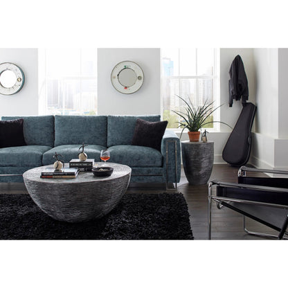Ripple Side Table by Phillips Collection in silver, black and silver, black. Made from metal in a eclectic & global style.