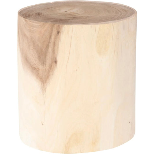 Log Stool by Phillips Collection in brown and natural. Made from wood, suar in a unique style.