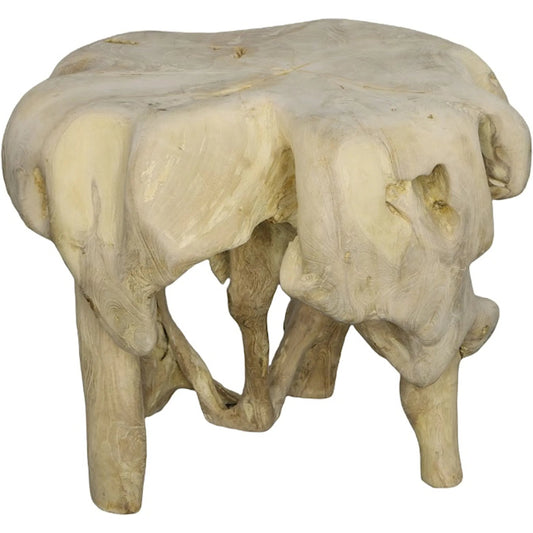 Teak Wood Coffee Table by Phillips Collection in off white and bleached. Made from wood, teak in a unique style.