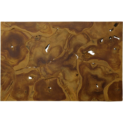 Teak Slice Rectangle Coffee Table by Phillips Collection in brown. Made from wood in a eclectic & global style.