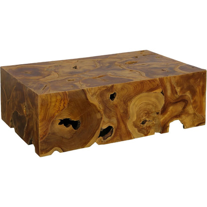 Teak Slice Rectangle Coffee Table by Phillips Collection in brown. Made from wood in a eclectic & global style.
