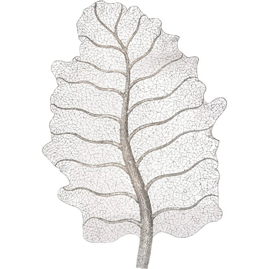 Metallurgy Leaf Wall Art by Phillips Collection in silver. Made from metal, stainless steel in a unique style.