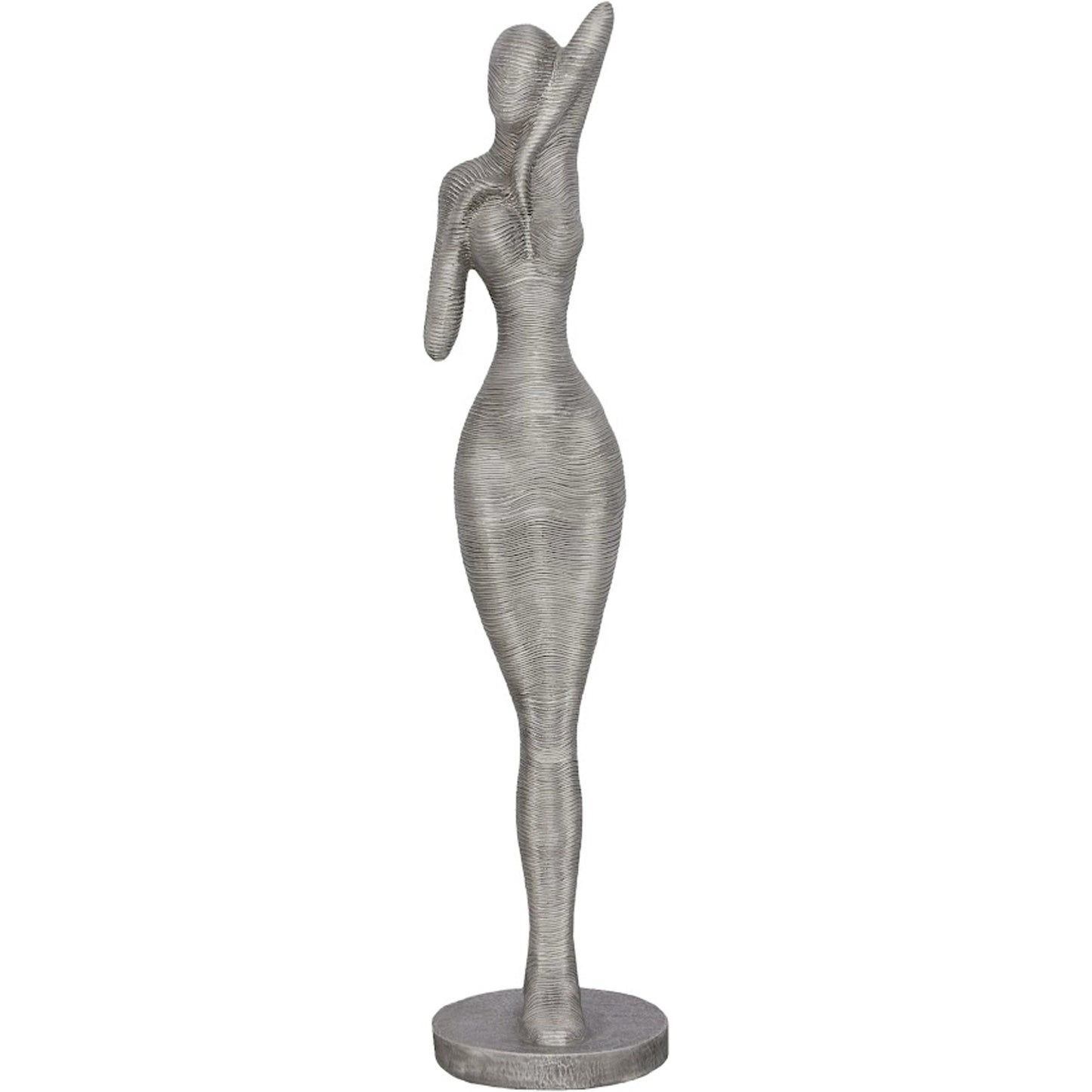 003 SI-2065412 | Additional Silo | Admiring Standing Sculpture by Phillips Collection in silver. Made from metal, aluminum in a modern style.
