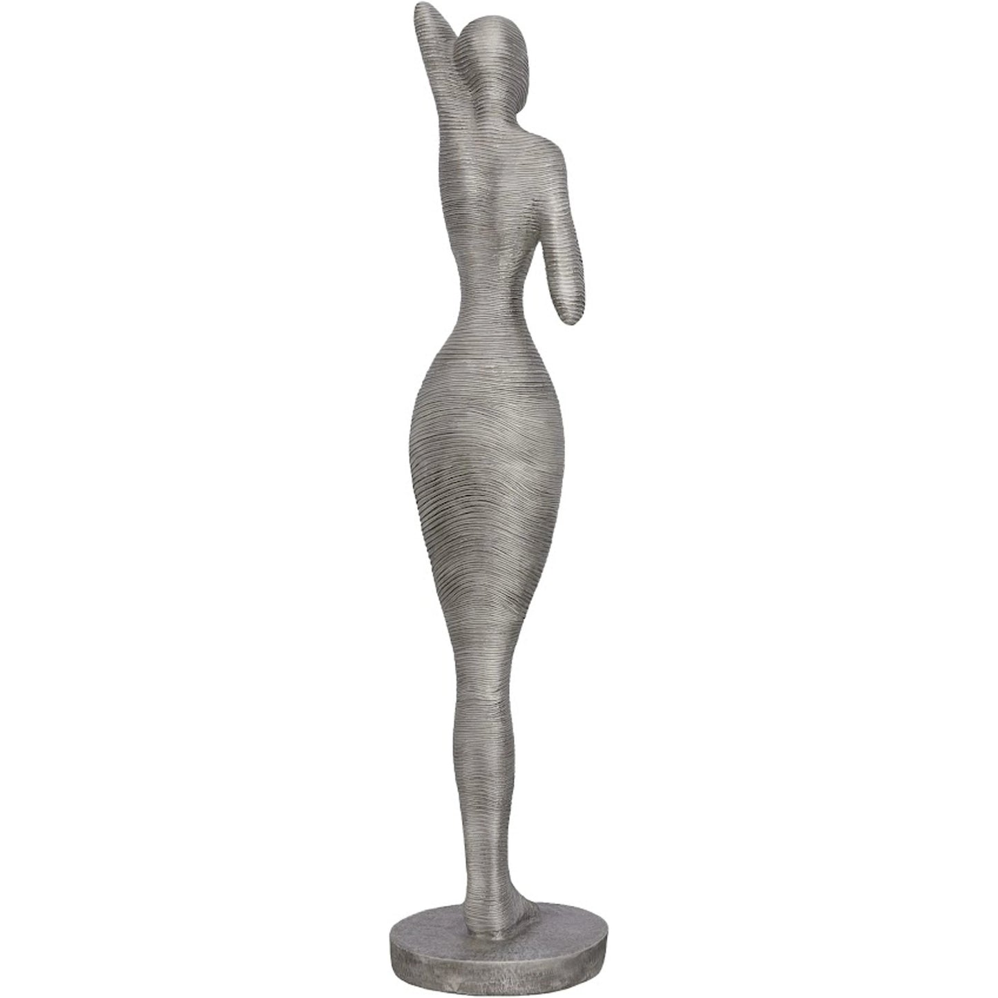 002 SI-2065412 | Additional Silo | Admiring Standing Sculpture by Phillips Collection in silver. Made from metal, aluminum in a modern style.
