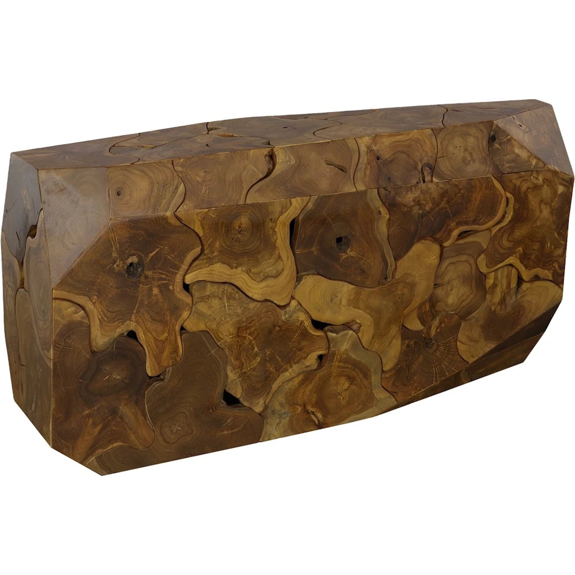 Prism Console Table by Phillips Collection. Made from unique in a rustic style.