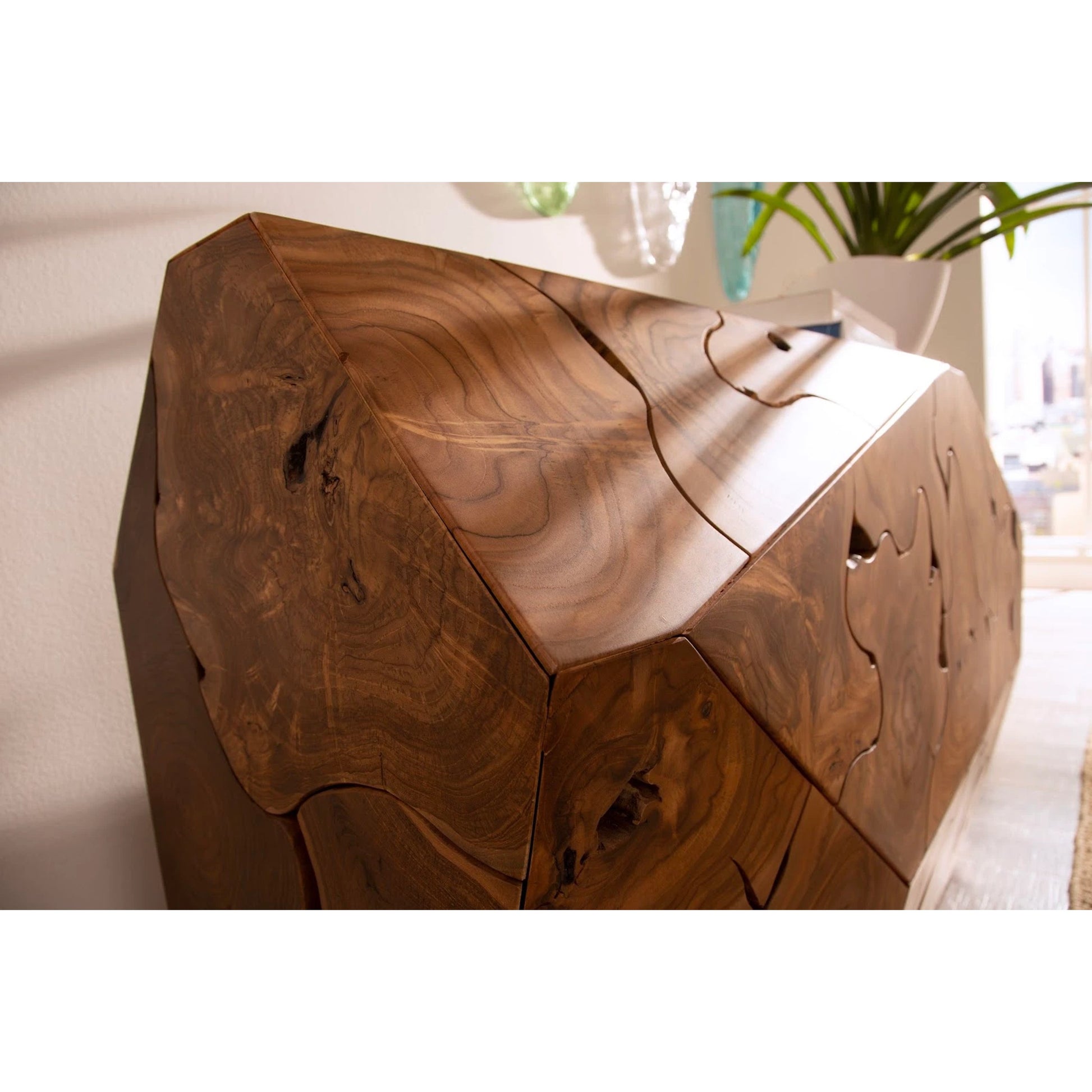 Prism Console Table by Phillips Collection. Made from unique in a rustic style.