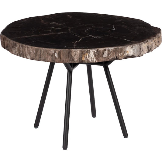 Petrified Coffee Table Metal Base by Phillips Collection in black, brown. Made from petrified wood metal in a eclectic & global style.