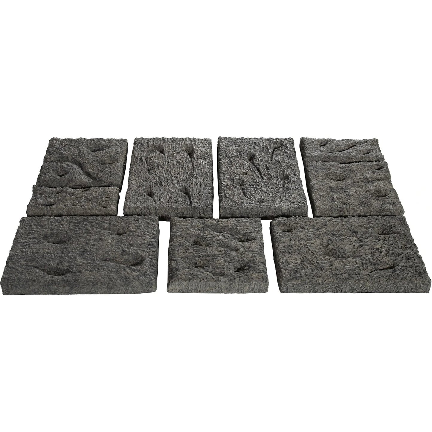002 SI-2138197 | Additional Silo | Etched Rock Puzzle Wall Tiles (Set of 9) by Phillips Collection in gray. Made from resin in a modern style.