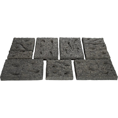 Etched Rock Puzzle Wall Tiles (Set of 9) by Phillips Collection in gray. Made from resin in a modern style.