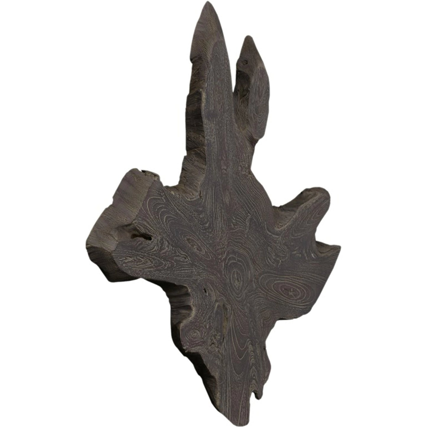 003 SI-2065452 | Additional Silo | Freeform Teak Medium Wall Slice, Dark Gray by Phillips Collection in gray. Made from wood, teak in a rustic style.