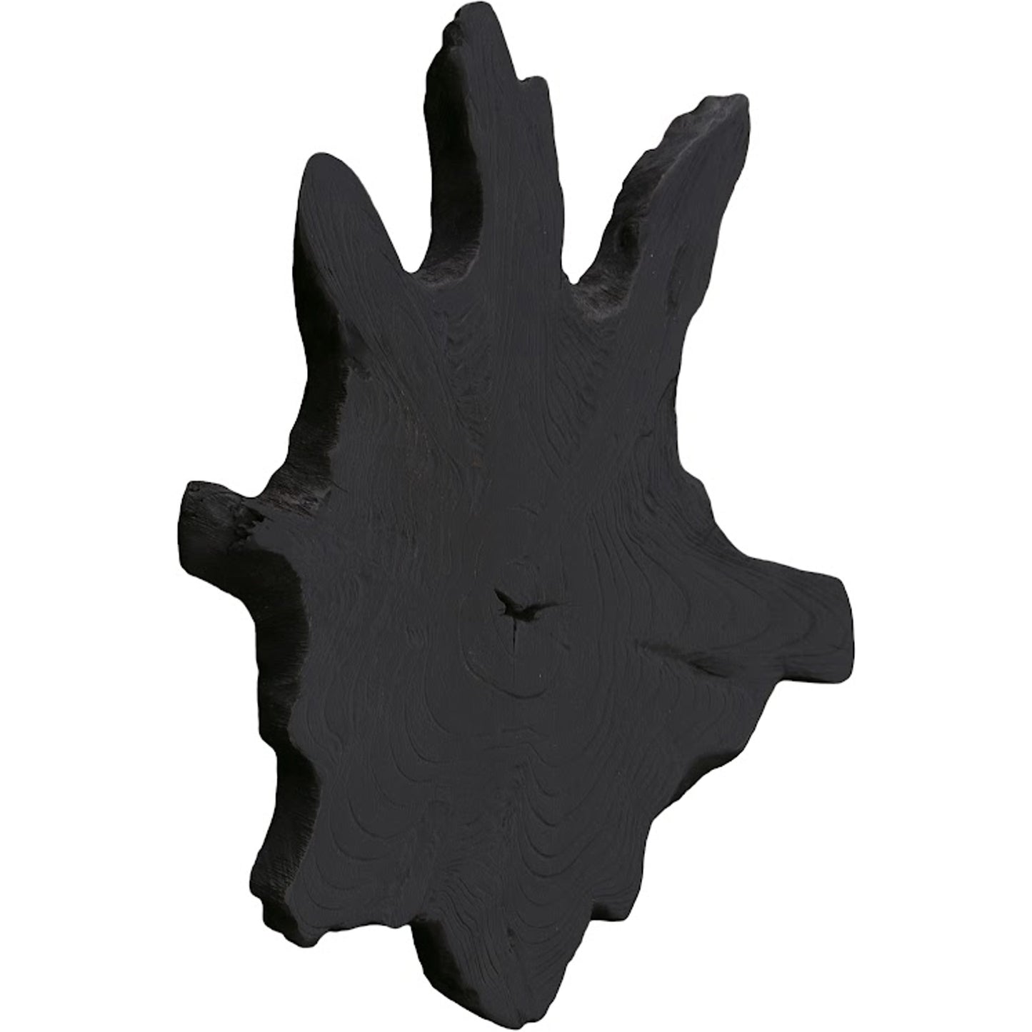 005 SI-2065451 | Primary Silo | Freeform Teak Medium Wall Slice, Black by Phillips Collection in black. Made from wood, teak in a rustic style.