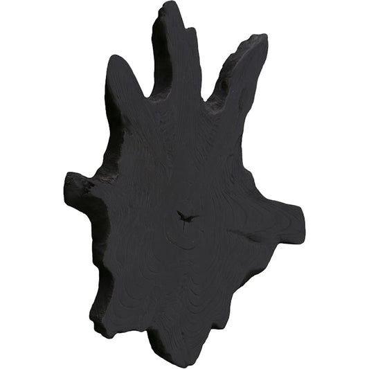 Freeform Teak Medium Wall Slice, Black by Phillips Collection in black. Made from wood, teak in a rustic style.