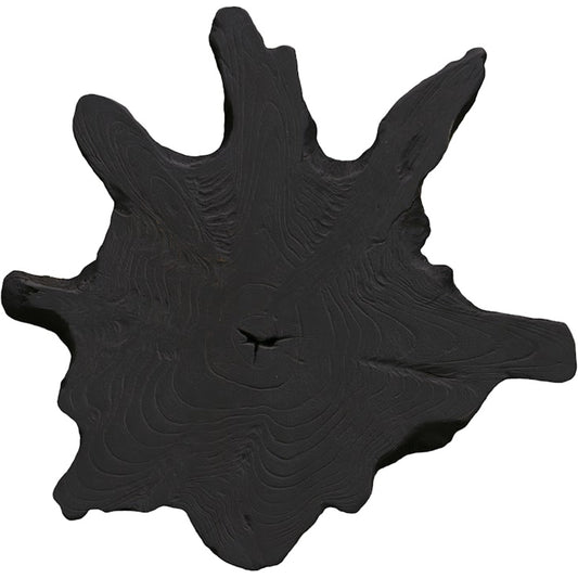 Freeform Teak Medium Wall Slice, Black by Phillips Collection in black. Made from wood, teak in a rustic style.