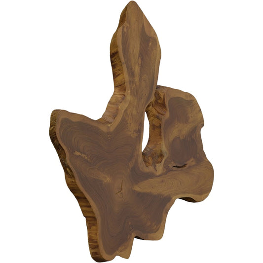 Freeform Teak Large Wall Slice, Natural by Phillips Collection in brown. Made from wood, teak in a rustic style.