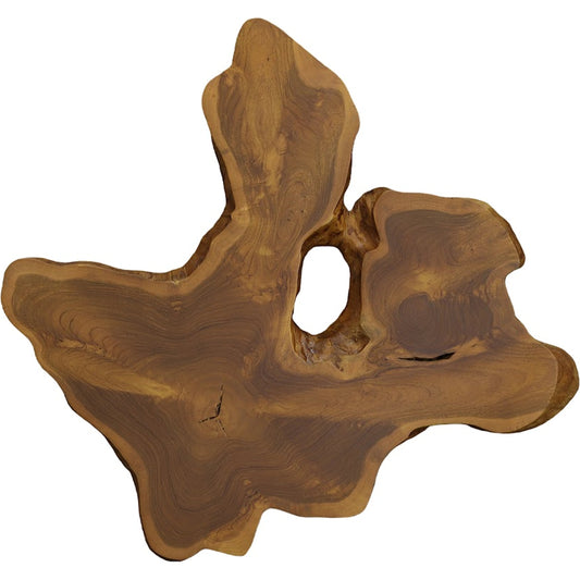 Freeform Teak Large Wall Slice, Natural by Phillips Collection in brown. Made from wood, teak in a rustic style.