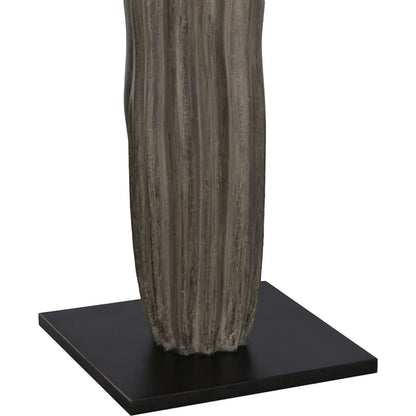 Cast Cactus Sculpture by Phillips Collection in gray. Made from resin in a unique style.