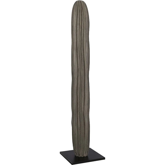Cast Cactus Sculpture by Phillips Collection in gray. Made from resin in a unique style.