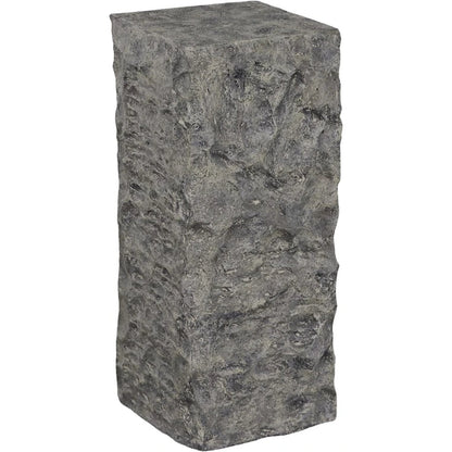 Cast Stone Pedestal by Phillips Collection in gray. Made from resin in a rustic style.