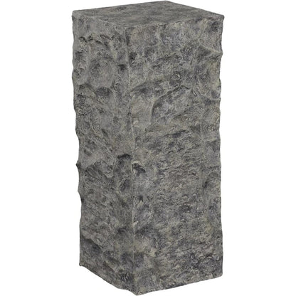 Cast Stone Pedestal by Phillips Collection in gray. Made from resin in a rustic style.