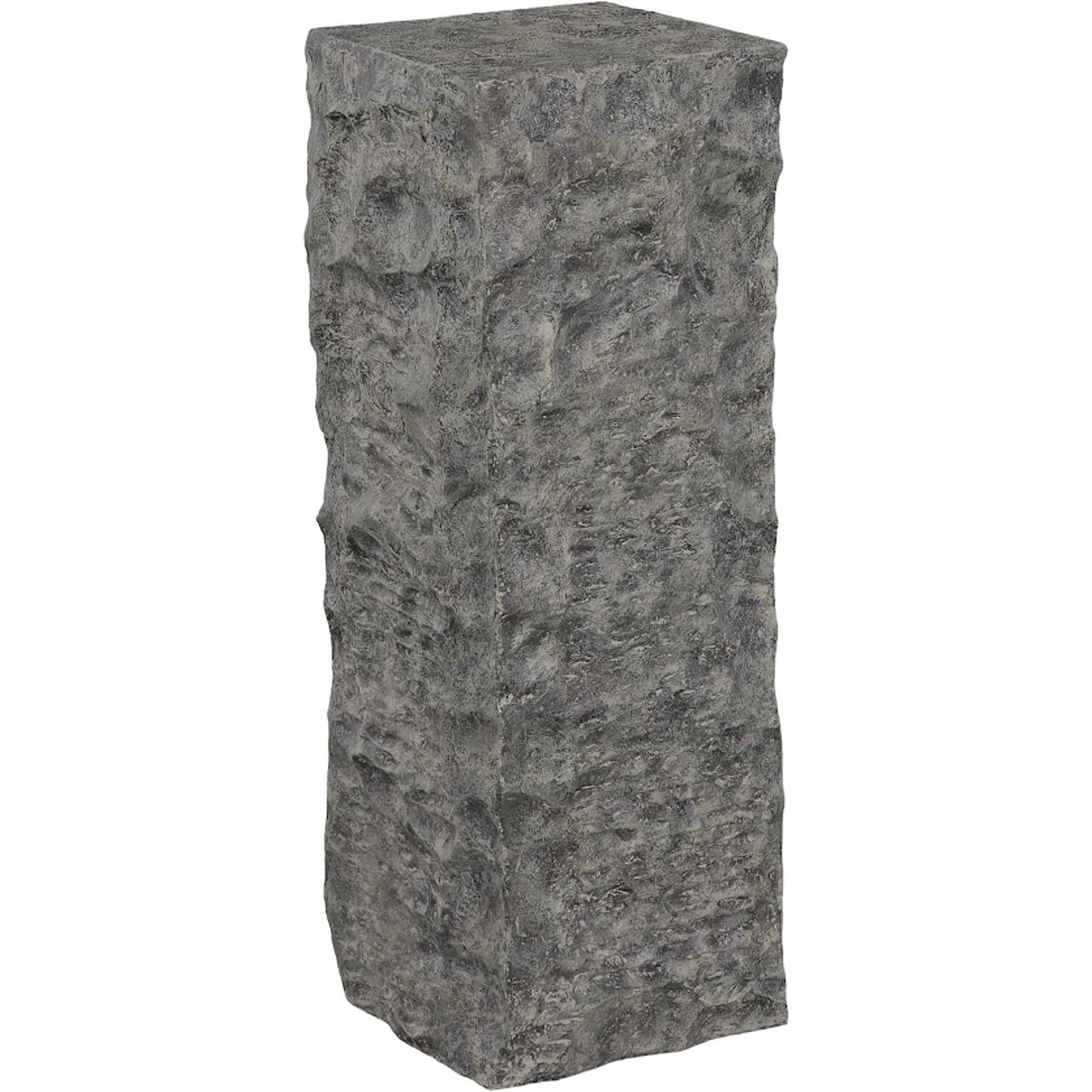 Cast Stone Pedestal by Phillips Collection in gray. Made from resin in a rustic style.