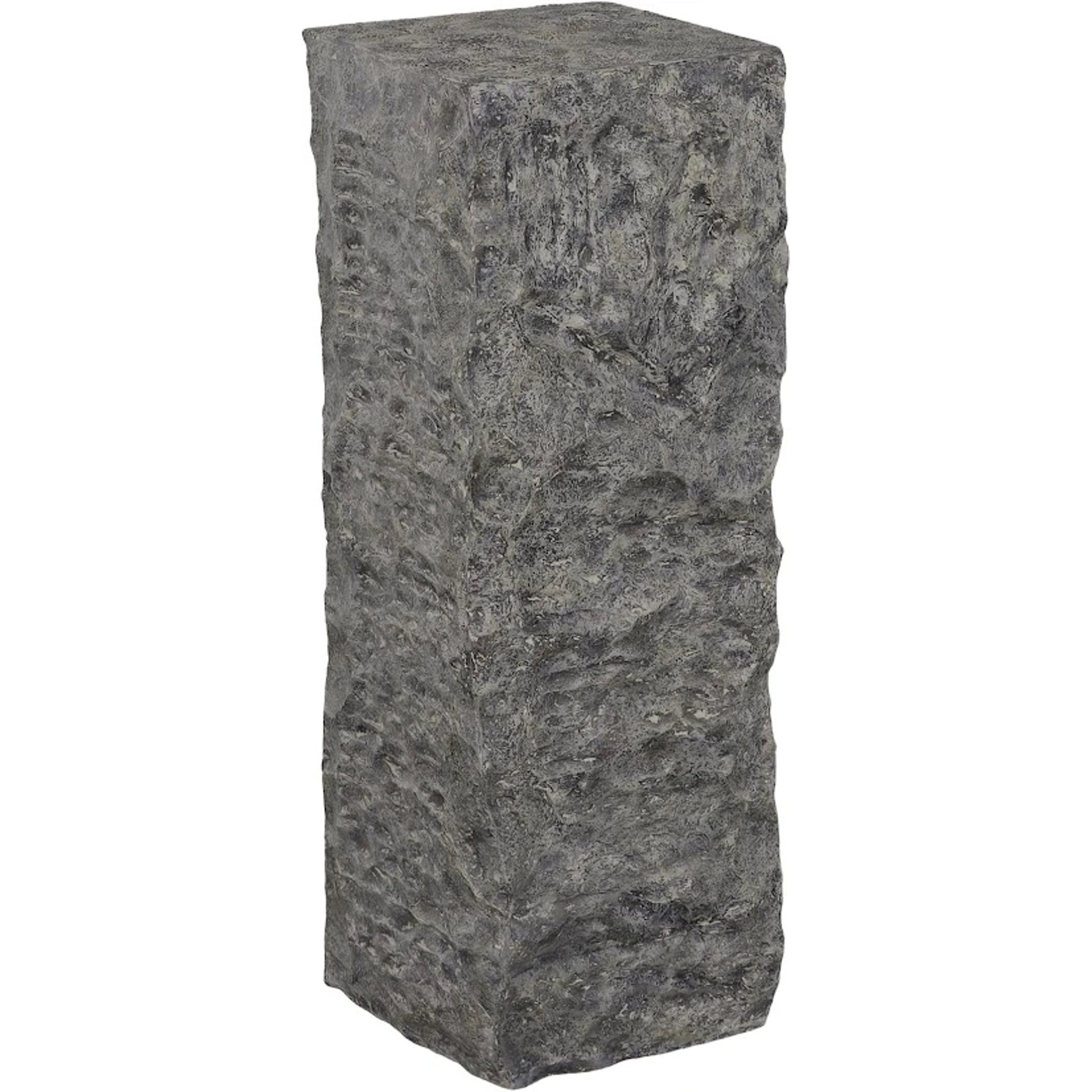Cast Stone Pedestal by Phillips Collection in gray. Made from resin in a rustic style.