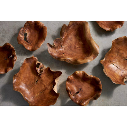 Carving Bowl by Phillips Collection in brown and natural. Made from wood in a cottage & farmhouse style.
